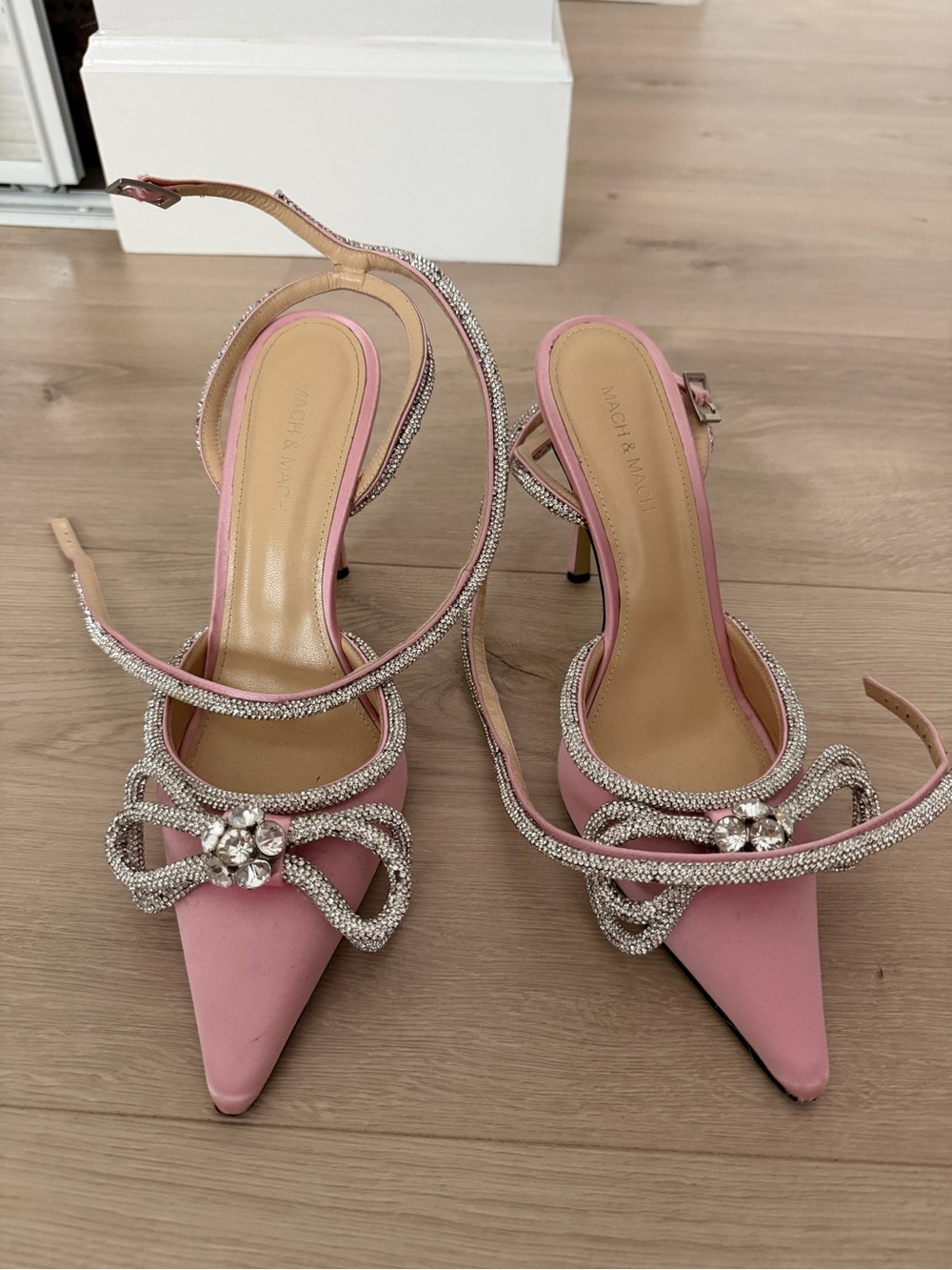 Mach & Mach Double Bow Slingback Pumps